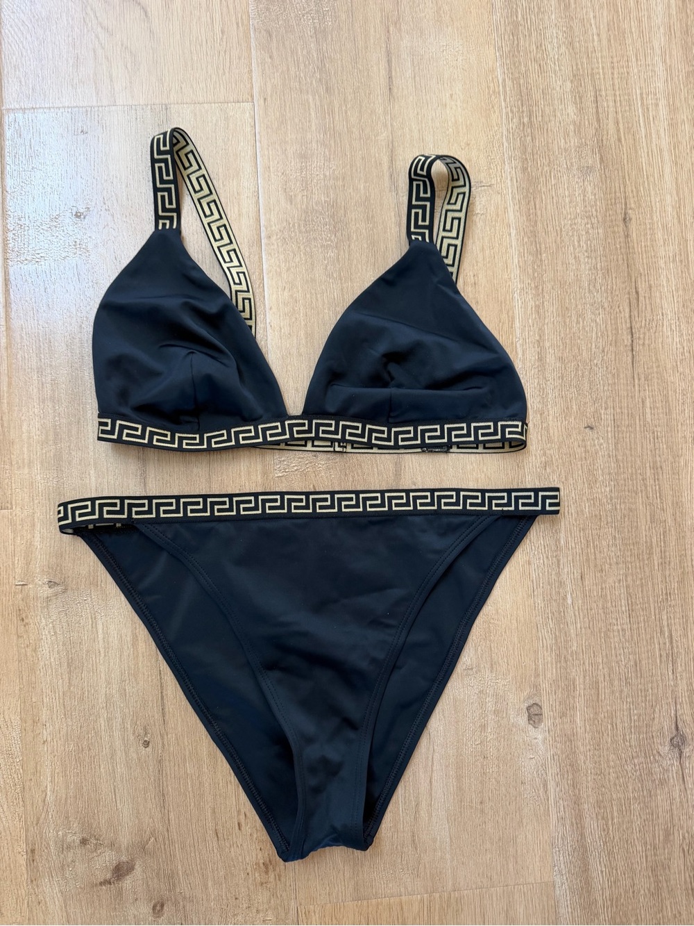 Versace Black and Gold Bikini Set